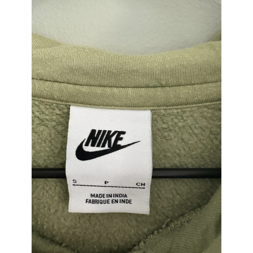 Nike Hoodie Mens Small Sage Green Sweatshirt Swoosh Logo Pockets
